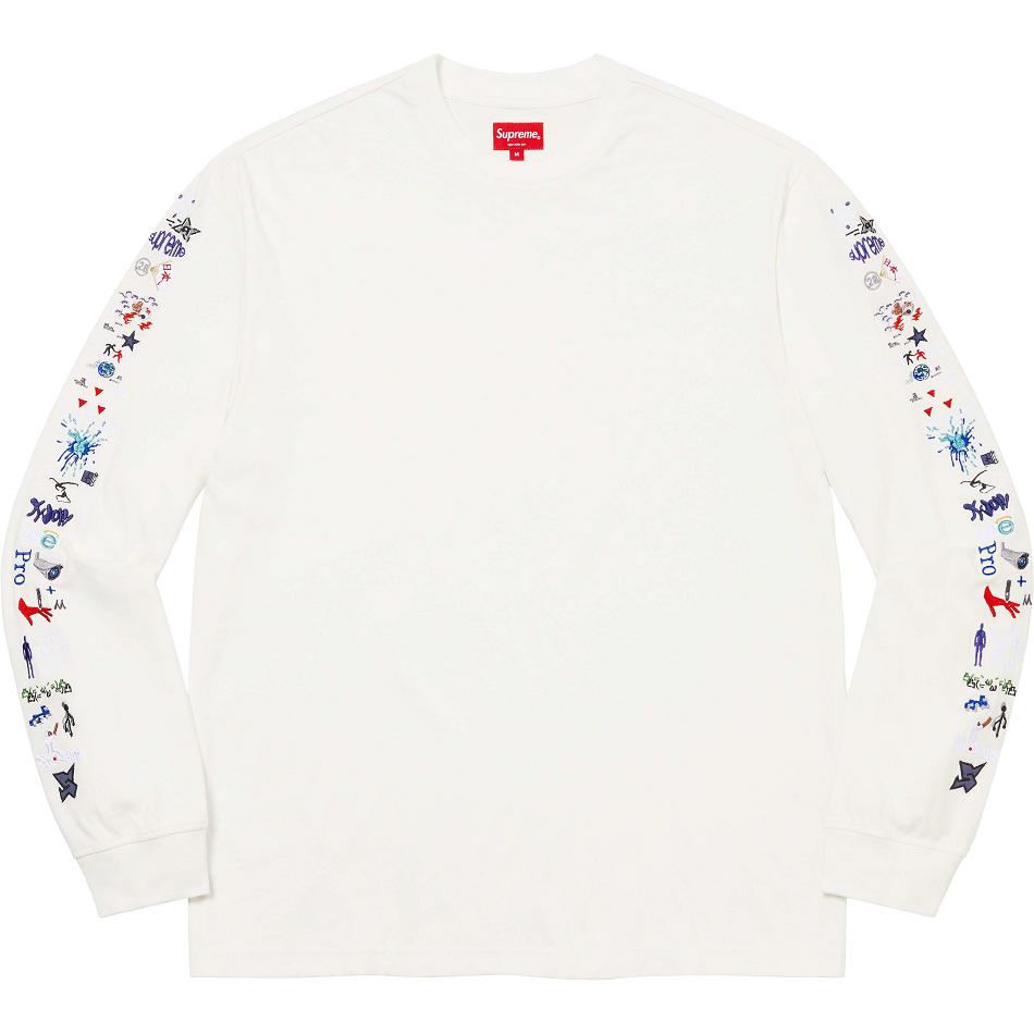 Supreme AOI Icons L/S Top Neulepuserot Valkoinen | FI315JJ