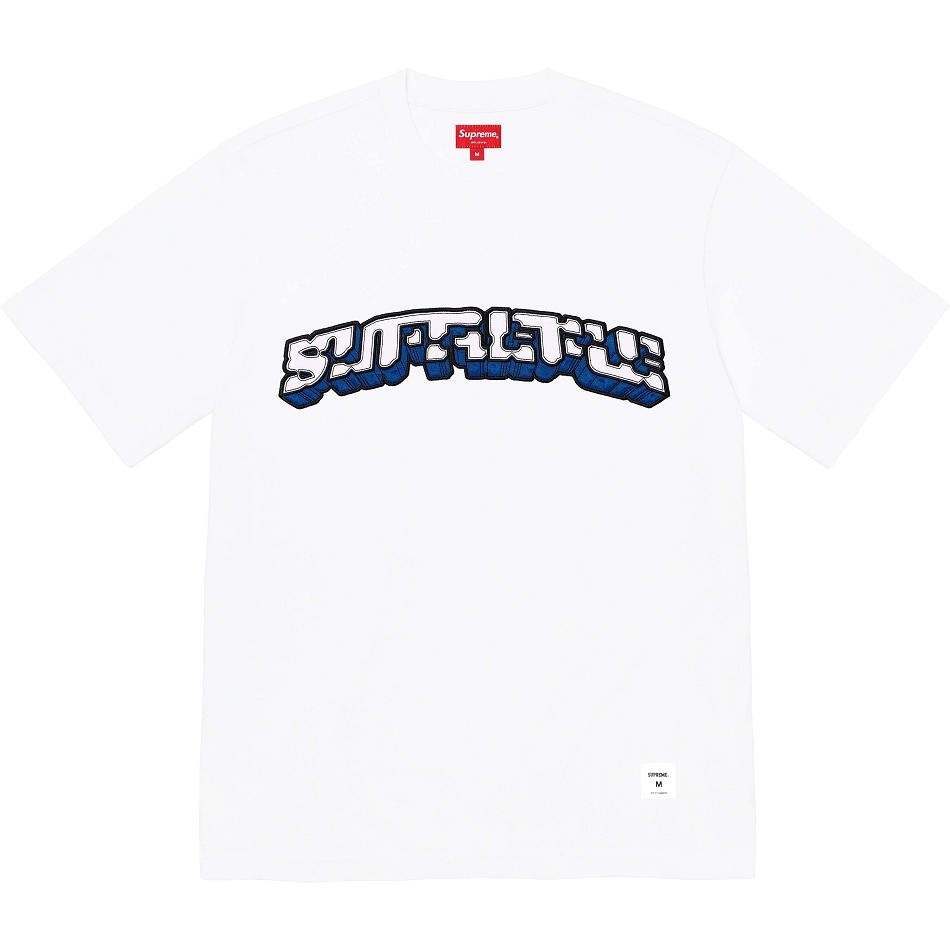 Supreme Block Arc S/S Top Neulepuserot Valkoinen | FI329TV