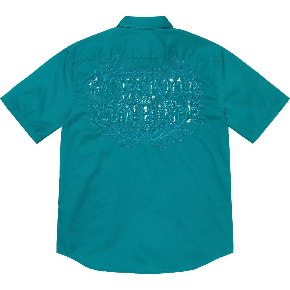 Supreme Croc Patch S/S Työ Paidat Aqua | FI385OR