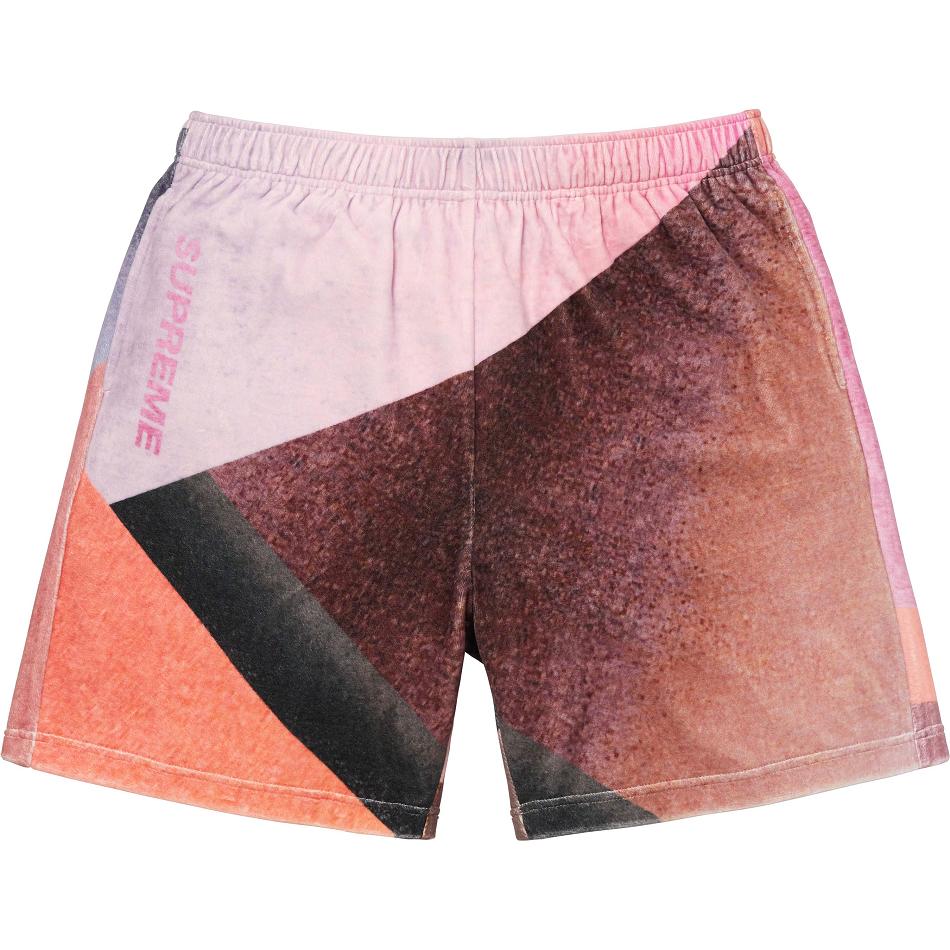 Supreme Geo Velour Shortsit Pinkki | FI364FM
