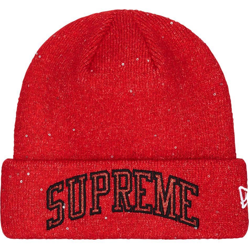 Supreme New Era® Metallic Arc Beanie Hatut Punainen | FI144WY