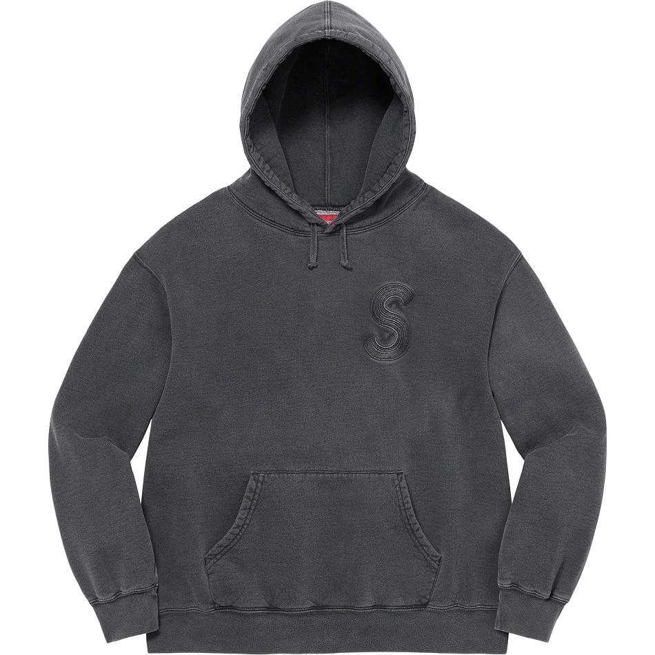 Supreme Overdyed S Logo Hupullinen Puserot Mustat | FI278YU