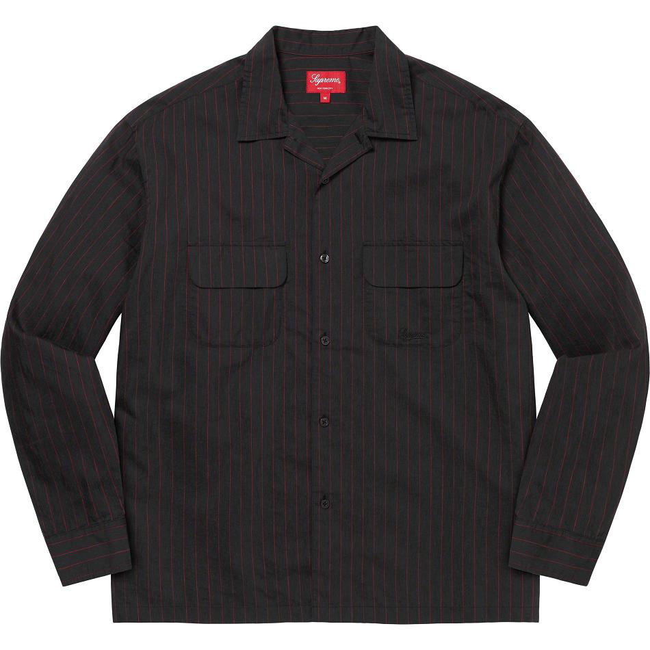 Supreme Pinstripe Linen Paidat Mustat | FI374BC
