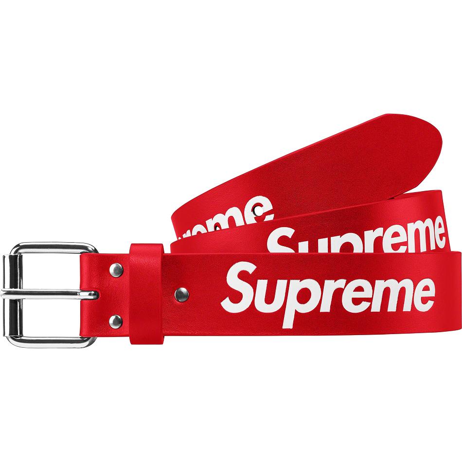 Supreme Repeat Nahkaiset Belt Vyö Punainen | FI163XF
