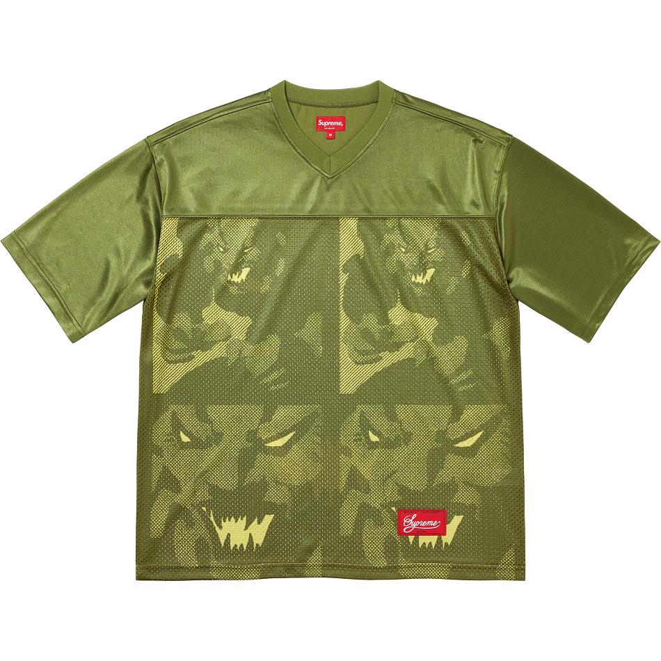 Supreme Ronin Football Jersey Neulepuserot Oliivinvihreä | FI306IS