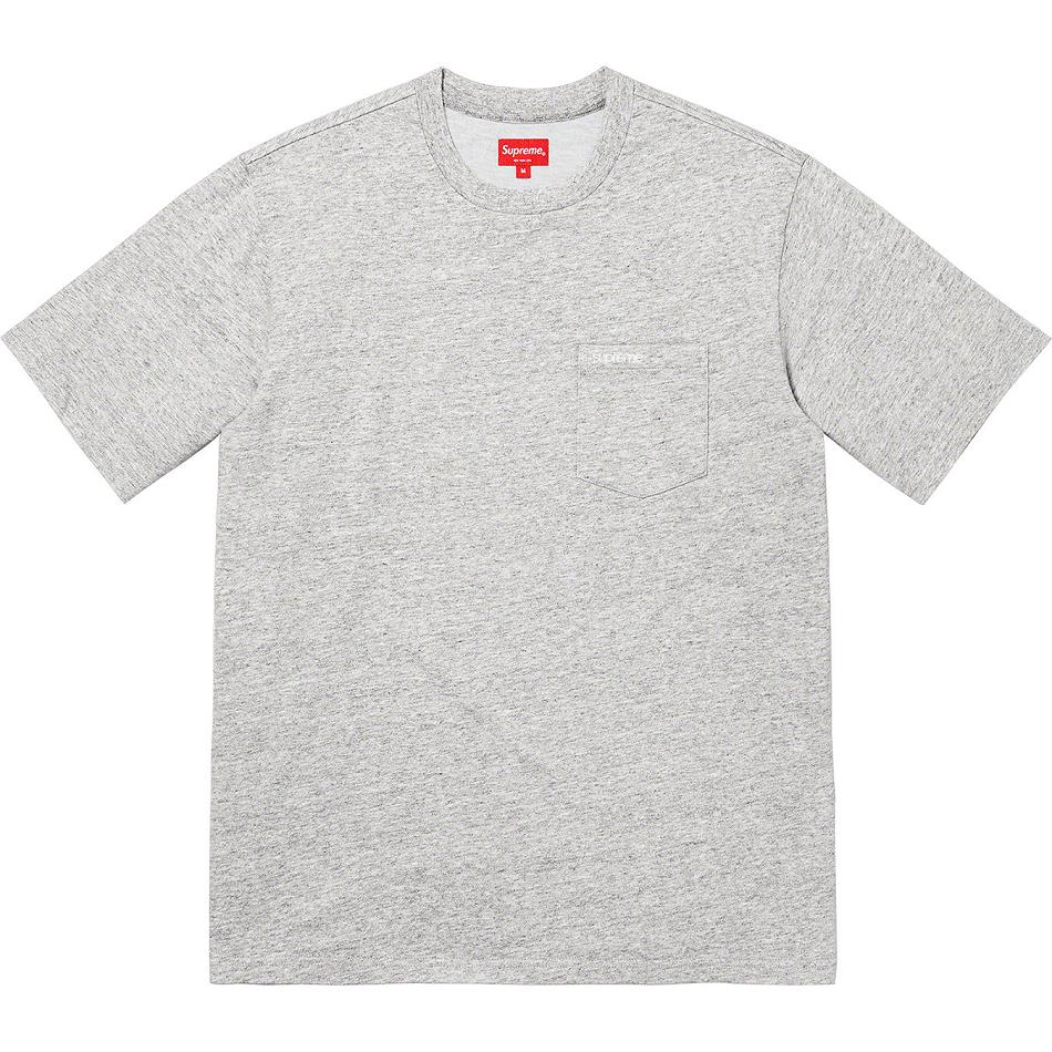 Supreme S/S Pocket Tee Neulepuserot Harmaat | FI319XF
