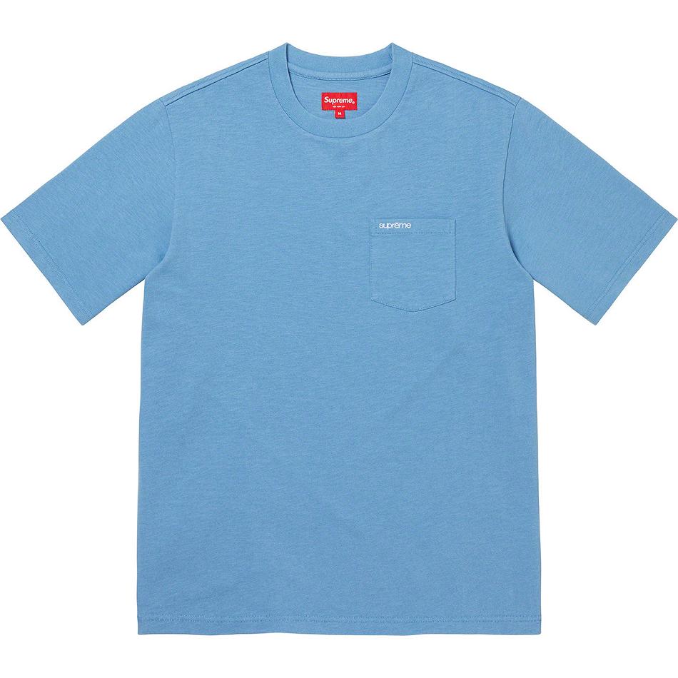 Supreme S/S Pocket Tee Neulepuserot Turkoosi | FI316KI