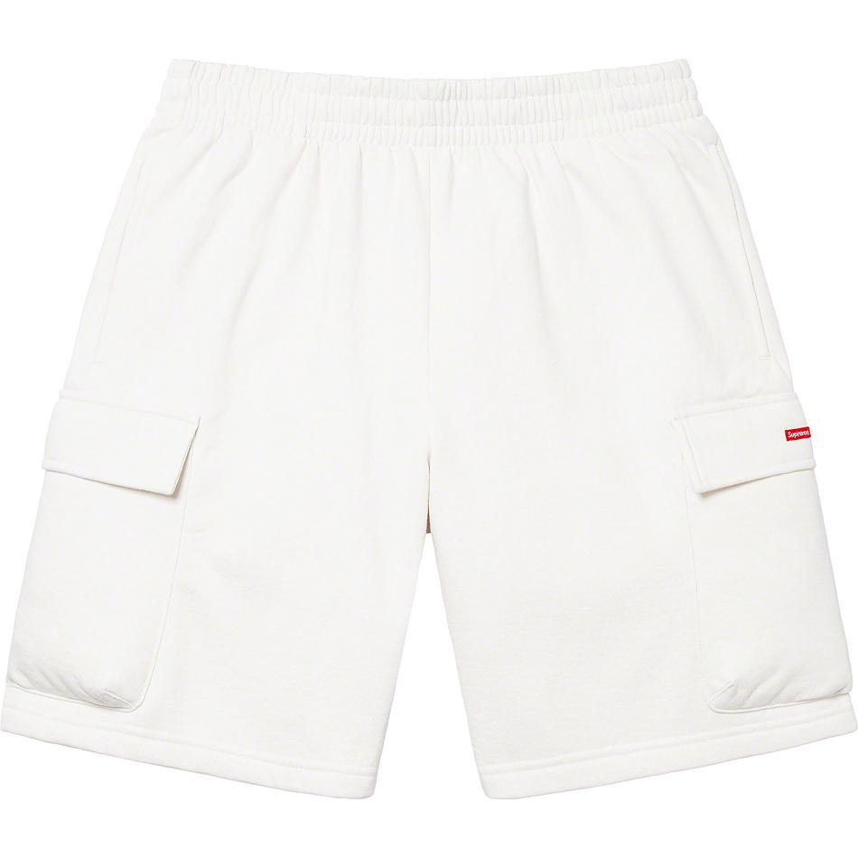 Supreme Small Box Baggy Cargo Sweat Shortsit Valkoinen | FI368KI