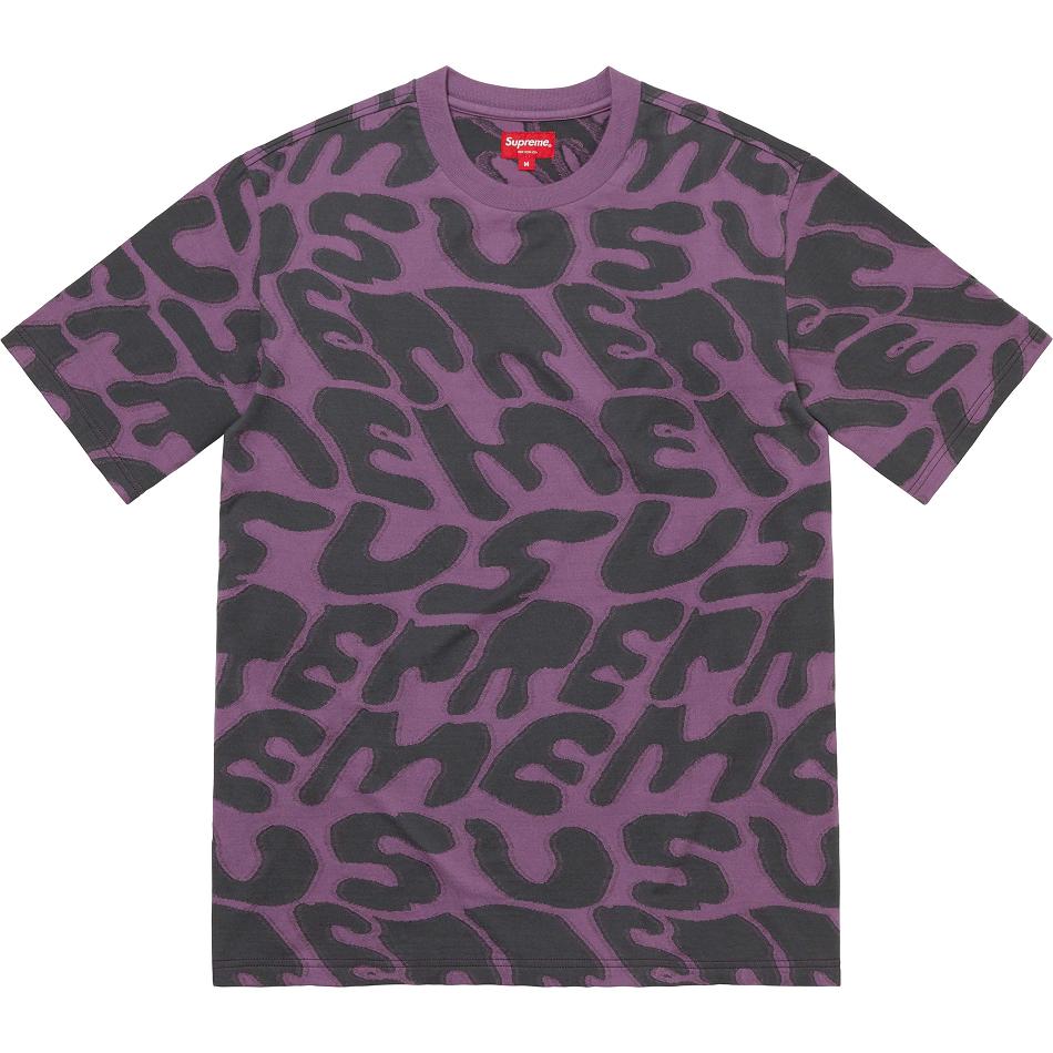 Supreme Stacked Intarsia S/S Top Neulepuserot Violetit | FI309AP
