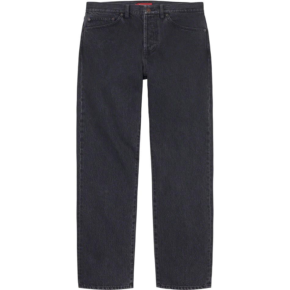 Supreme Stone Washed Black Slim Jean Housut Mustat | FI434YU
