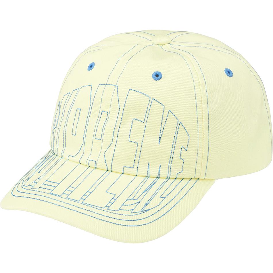 Supreme Visor Stitch 6-Panel Hatut Keltainen | FI128SO