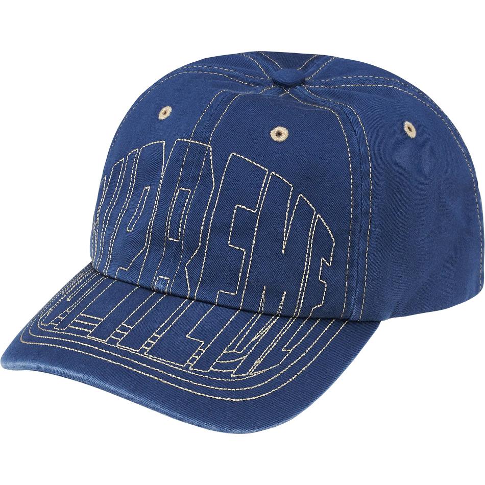 Supreme Visor Stitch 6-Panel Hatut Laivastonsininen | FI126PQ