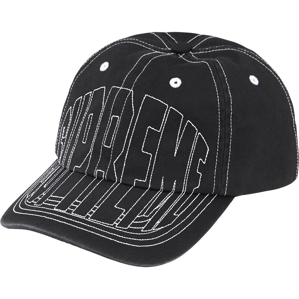 Supreme Visor Stitch 6-Panel Hatut Mustat | FI124IS