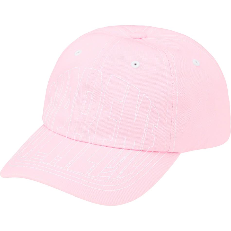 Supreme Visor Stitch 6-Panel Hatut Pinkki | FI125OR