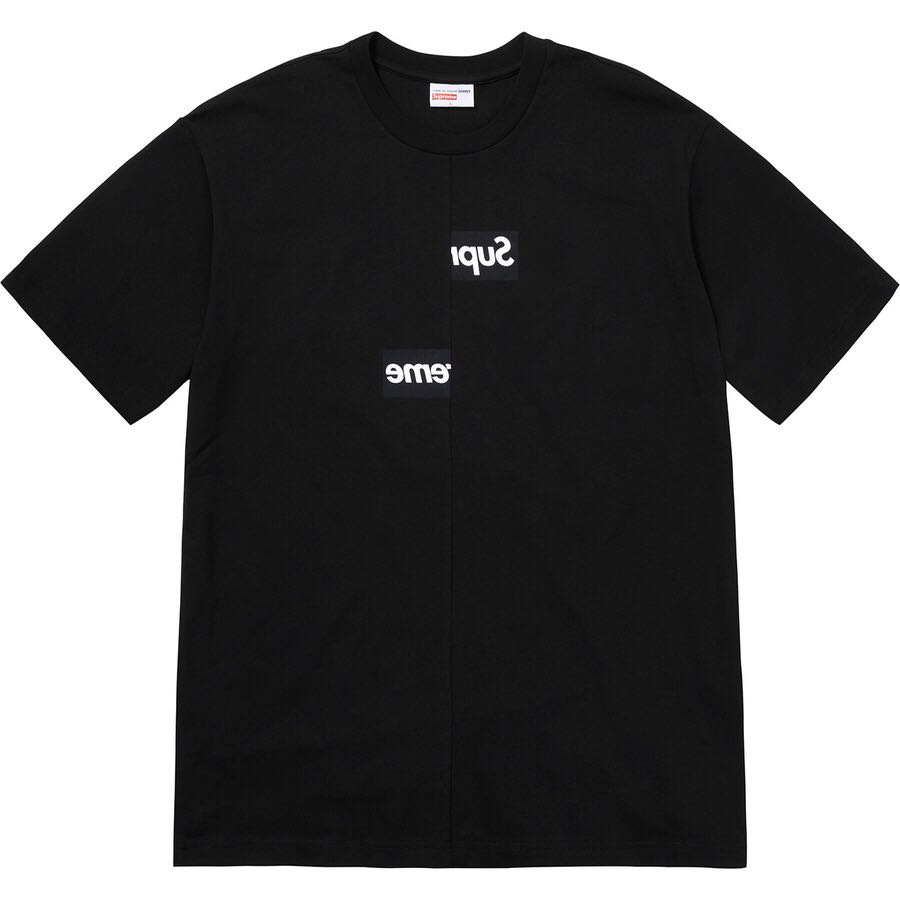 Supreme x CDG Split Box Logo T Paidat Mustat | FI194MA