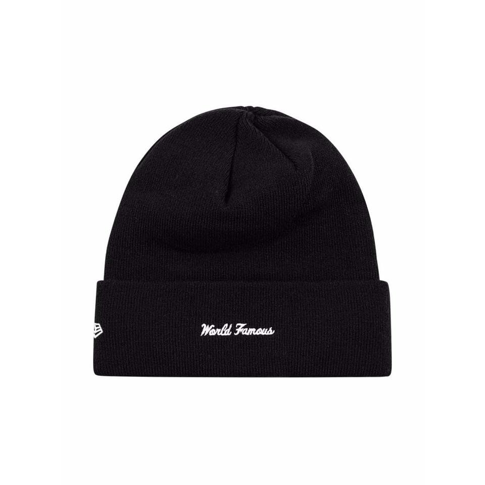Supreme x New Era Box Logo Beanie Hatut Mustat | FI106HK