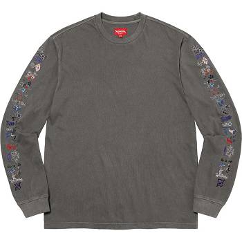 Supreme AOI Icons L/S Top Neulepuserot Mustat | FI312FM