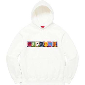 Supreme Beaded Hupullinen Puserot Valkoinen | FI272MA