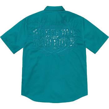 Supreme Croc Patch S/S Työ Paidat Aqua | FI385OR