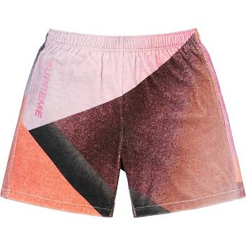 Supreme Geo Velour Shortsit Pinkki | FI364FM