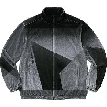 Supreme Geo Velour Track Takki Mustat | FI450CE