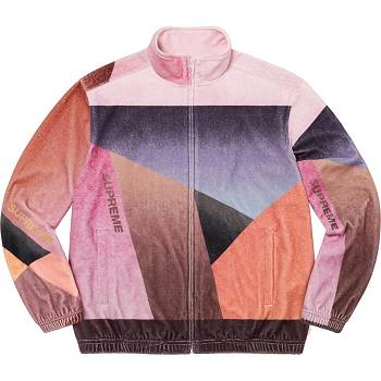 Supreme Geo Velour Track Takki Pinkki | FI451VD
