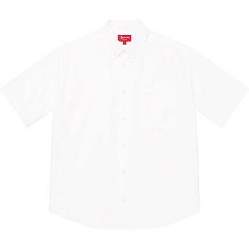 Supreme Loose Fit S/S Oxford Paidat Valkoinen | FI383UT