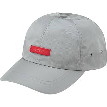 Supreme Nahkaiset Patch 6-Panel Hatut Harmaat | FI119EX