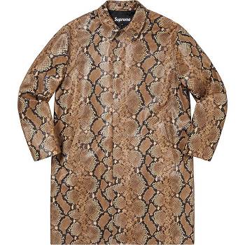 Supreme Nahkaiset Snake Trench Takki Ruskea | FI452BC