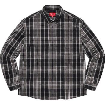 Supreme Pullover Plaid Flannel Paidat Mustat | FI379EX