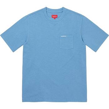 Supreme S/S Pocket Tee Neulepuserot Turkoosi | FI316KI