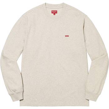 Supreme Small Box L/S Tee Neulepuserot Beige | FI343LH