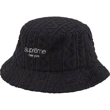 Supreme Terry Pattern Crusher Hatut Mustat | FI141NB