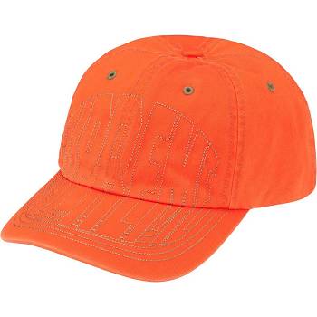Supreme Visor Stitch 6-Panel Hatut Oranssi | FI127AP
